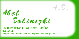 abel dolinszki business card